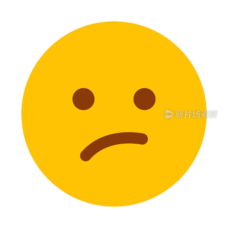 透明背景上的Meh Emoticon图标